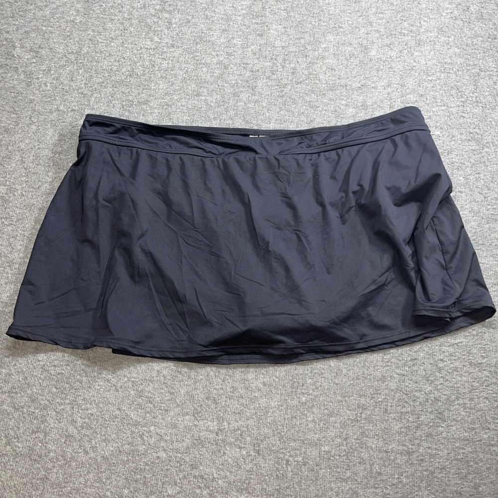 Anne Cole women's swimwear skirt skort plus size Black 22W